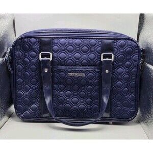 Vera Bradley Quilted Navy 16.5”x12.5” Laptop Bag w/Handles Pockets